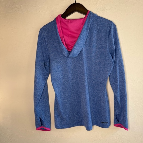 The North Face Reactor Hoodie in Heather Blue & Hot Pink Size Medium - Picture 6 of 8